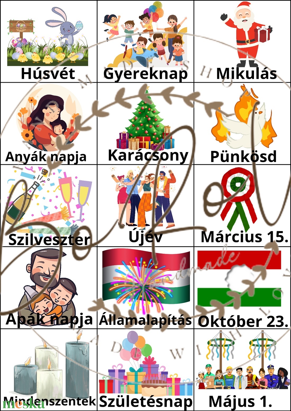 150 db Napi rutin, vizuális napirend PECS  - otthon & életmód - papír, írószer - naptár & tervező - Meska.hu