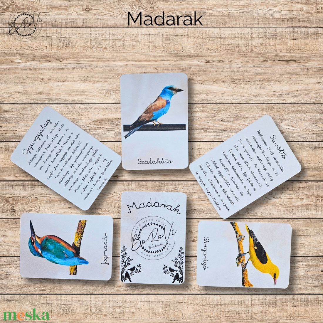 Madarak kártyacsomag DIGITÁLIS  - játék & sport - táblajáték és kártyajáték - kártya - Meska.hu