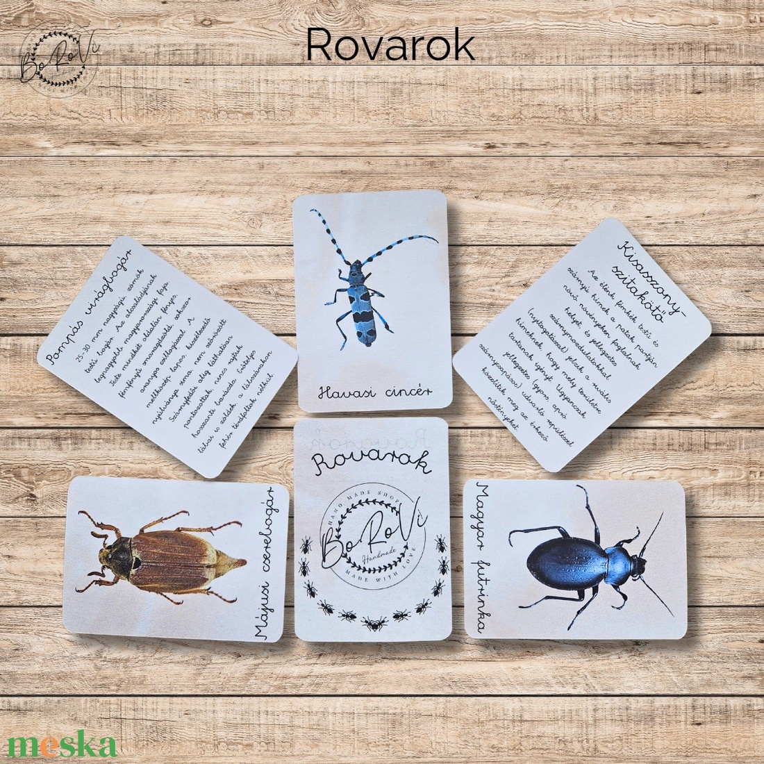 Rovarok kártyacsomag DIGITÁLIS  - játék & sport - táblajáték és kártyajáték - kártya - Meska.hu