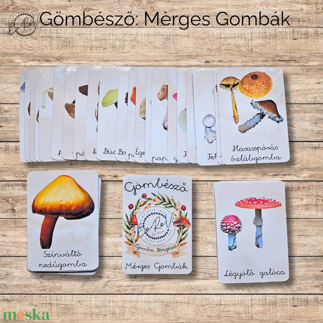 Gömbésző: Mérges Gombák Ismeretterjesztő kártyacsomagok - játék & sport - táblajáték és kártyajáték - kártya - Meska.hu