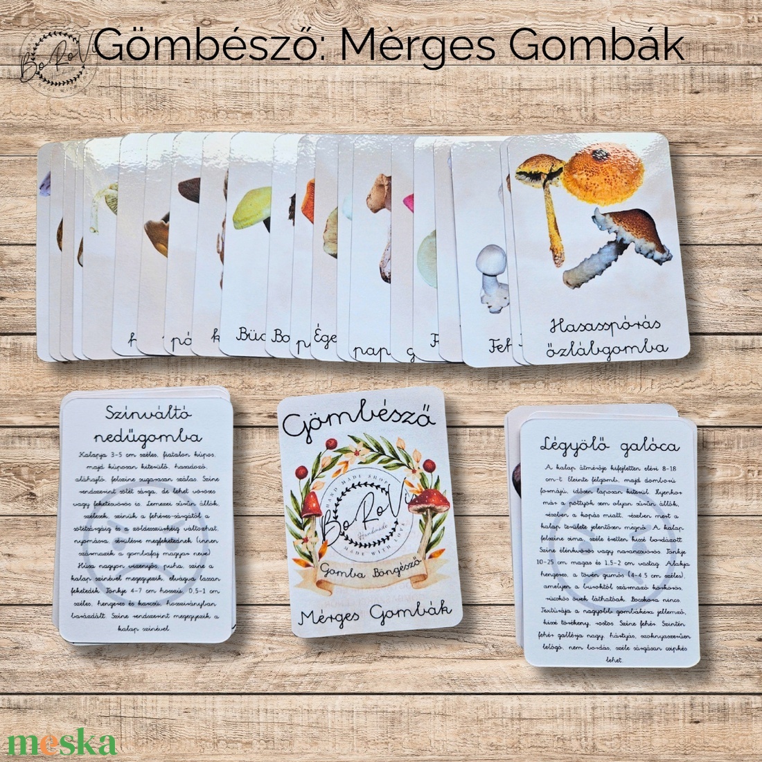 Gömbésző: Mérges Gombák Ismeretterjesztő kártyacsomagok - játék & sport - táblajáték és kártyajáték - kártya - Meska.hu