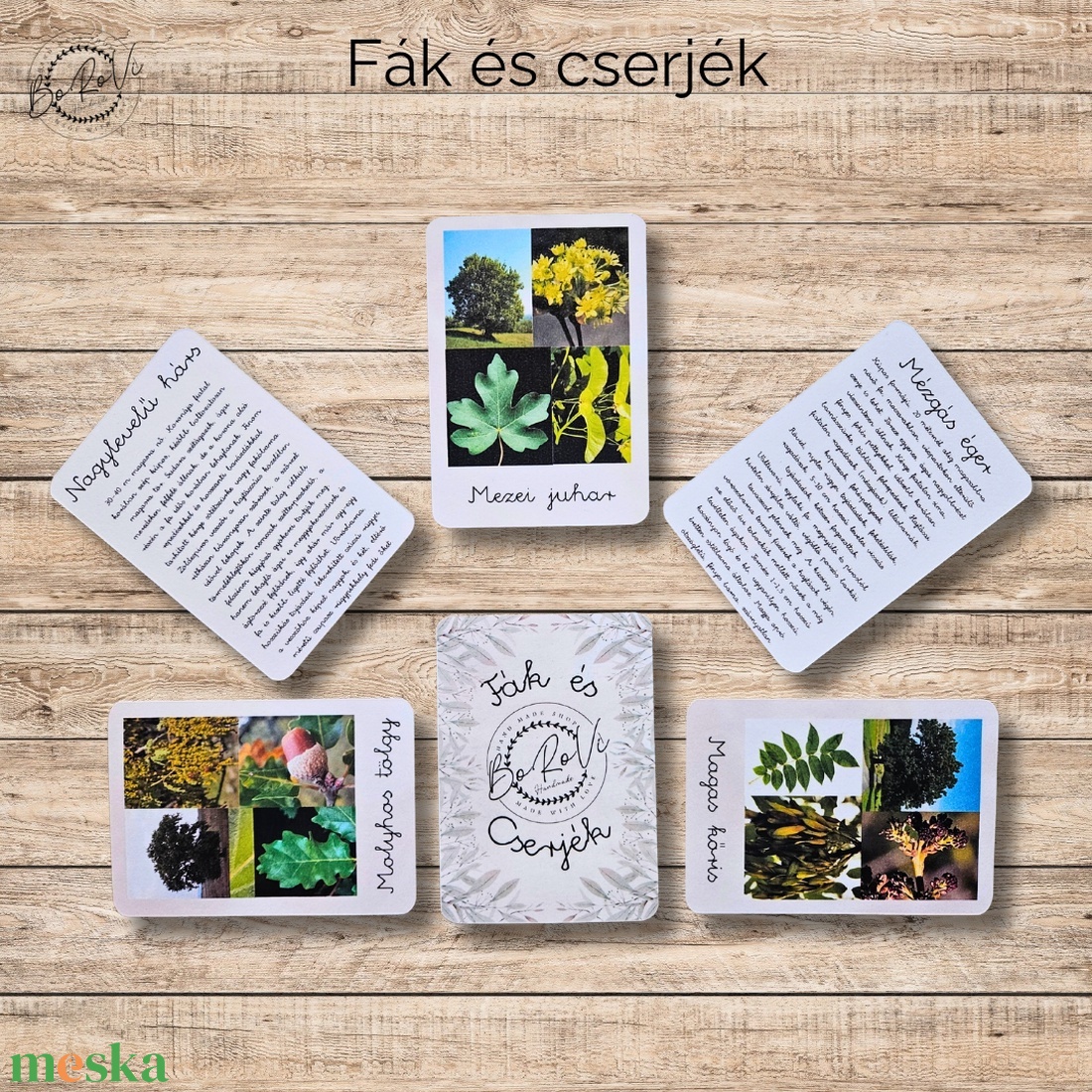 Fák és cserjék Ismeretterjesztő kártyacsomagok - játék & sport - táblajáték és kártyajáték - kártya - Meska.hu