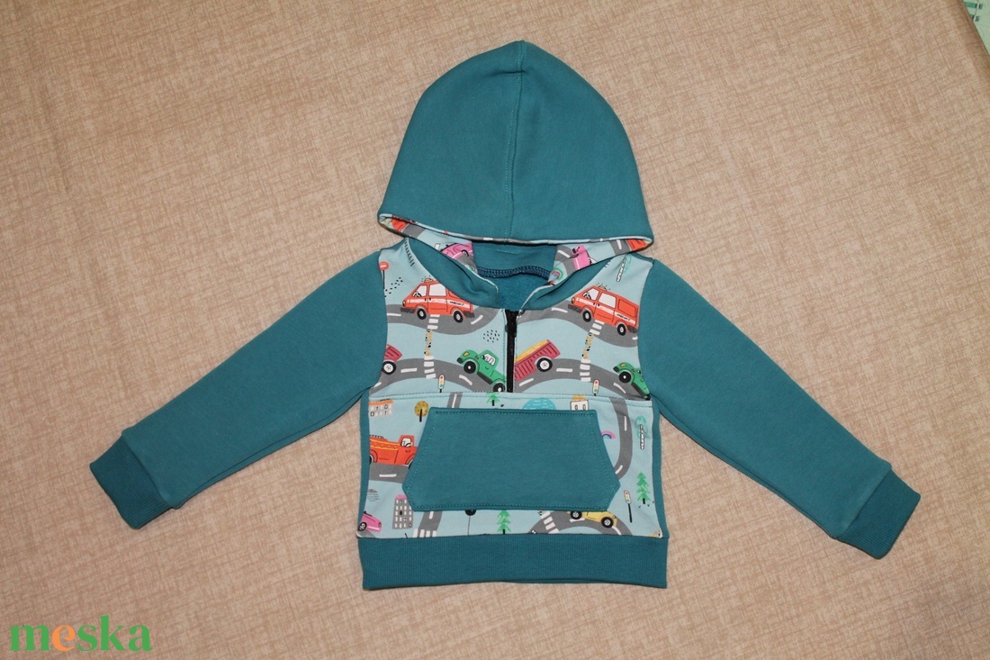 Kapucnis pulóver, 80 - ruha & divat - gyerekruha - pulóver - Meska.hu
