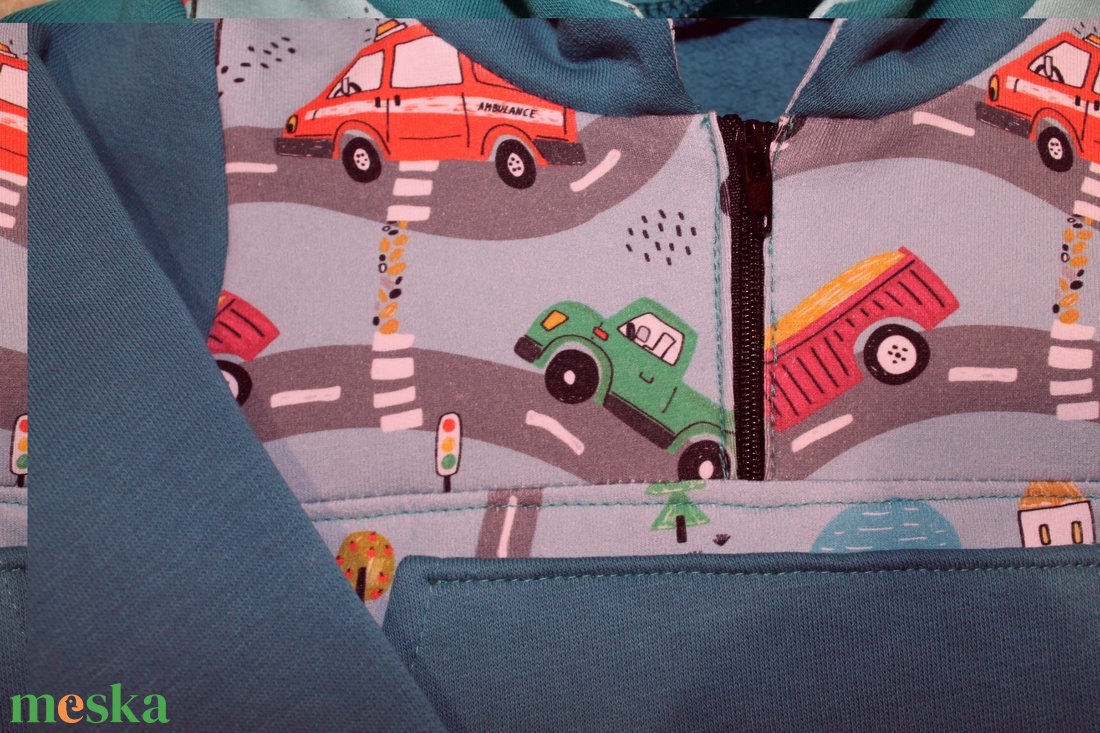 Kapucnis pulóver, 80 - ruha & divat - gyerekruha - pulóver - Meska.hu