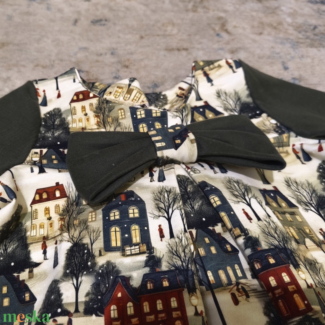 Karácsonyi kislány ruha, 110 - ruha & divat - babaruha & gyerekruha - ruha - Meska.hu