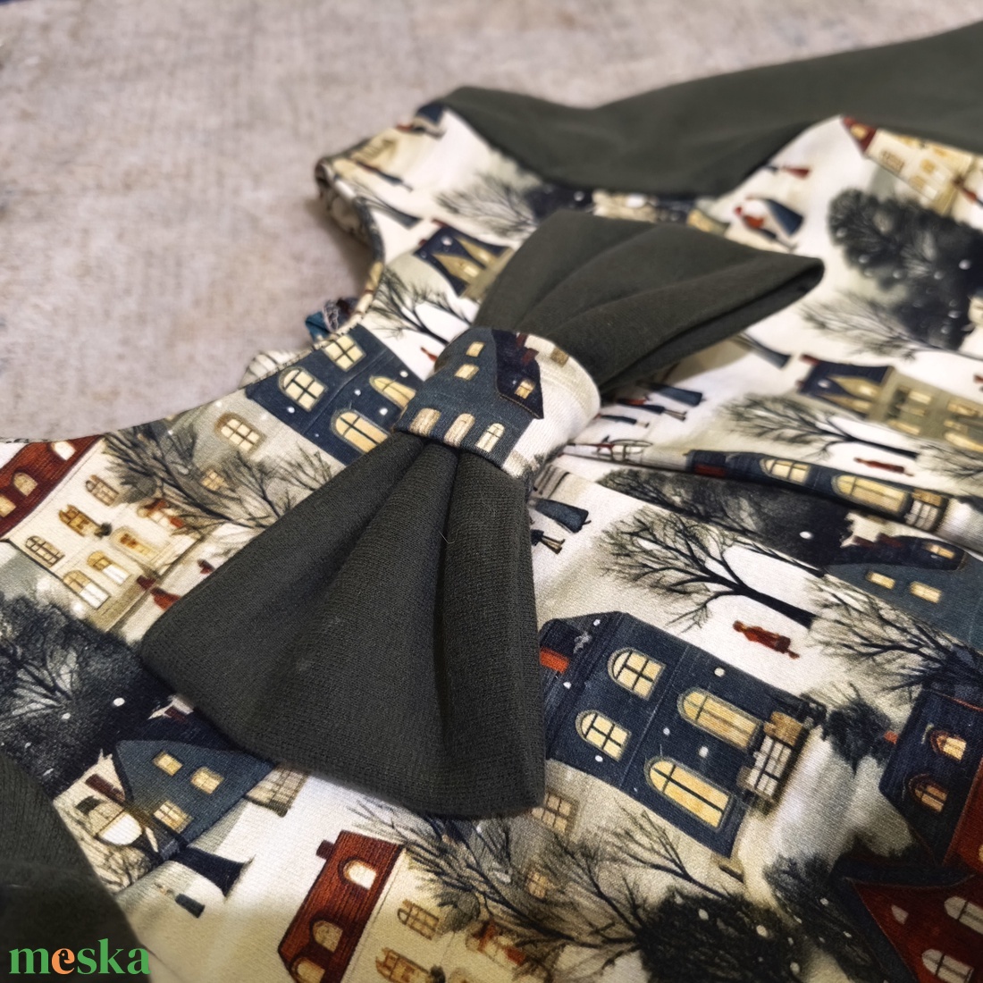 Karácsonyi kislány ruha, 110 - ruha & divat - babaruha & gyerekruha - ruha - Meska.hu