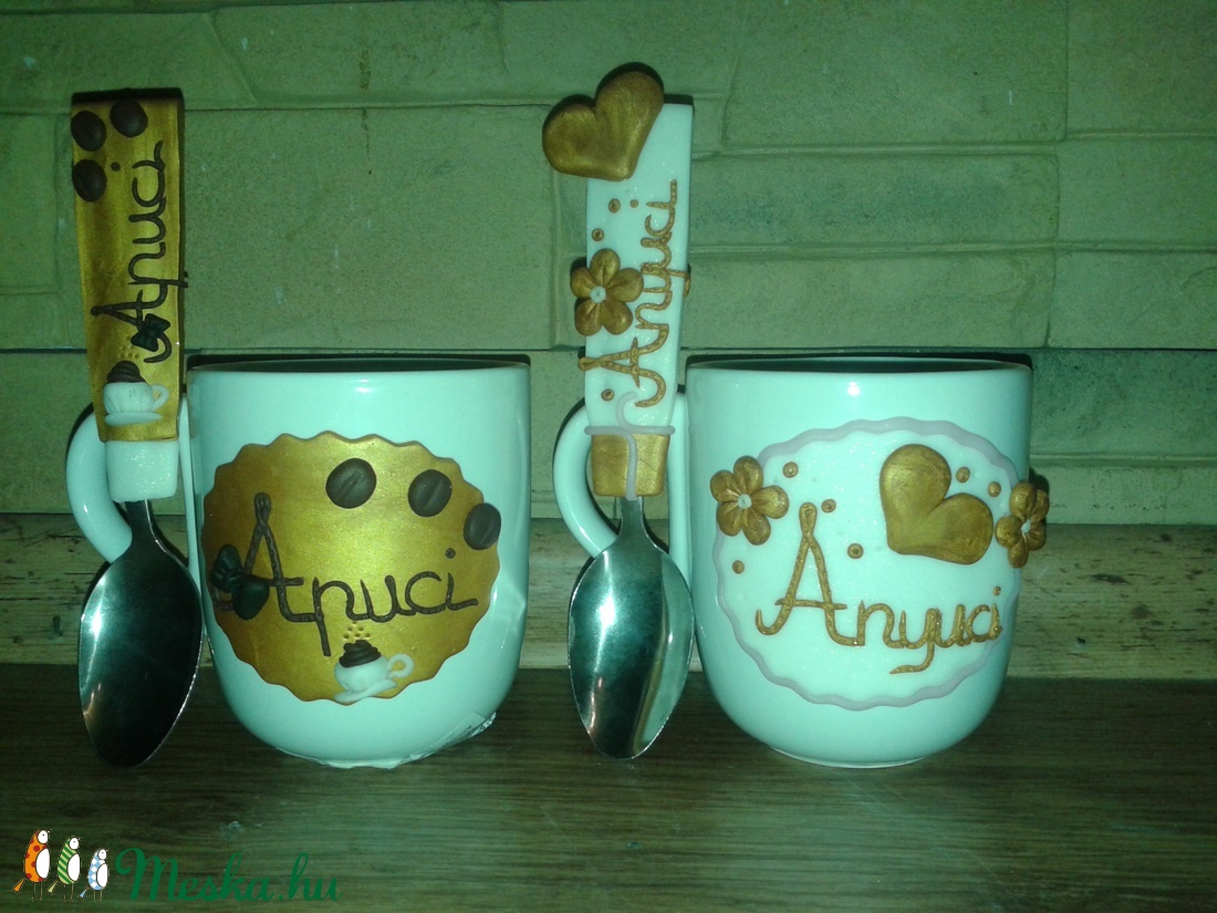 Névre szóló bögre+kanál -  - Meska.hu