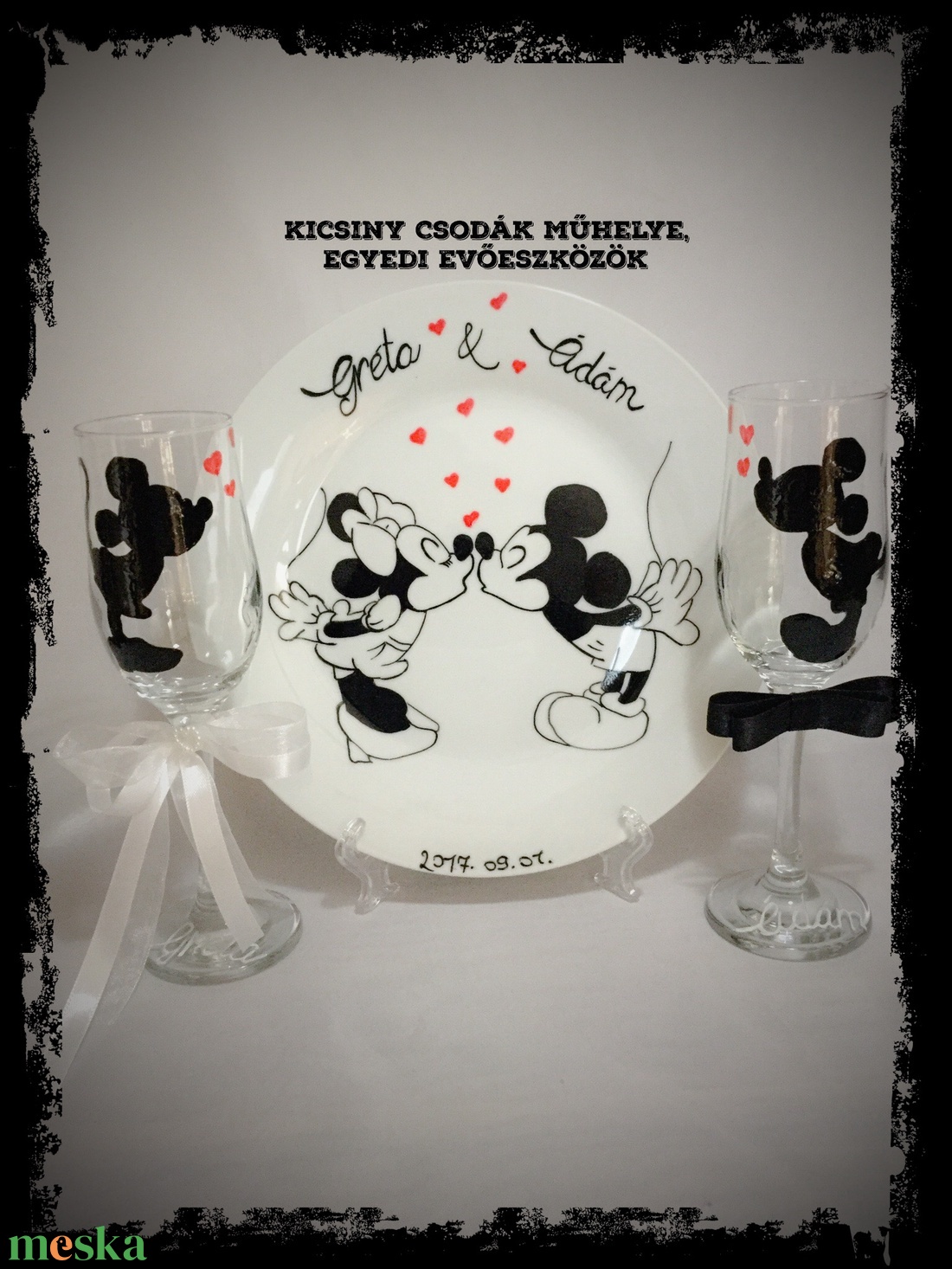 Mickey Minnie esküvői szett - esküvő - emlék & ajándék - nászajándék - esküvői pohár, pohárszett - Meska.hu Mickey Minnie esküvői szett - esküvő - emlék & ajándék - nászajándék - esküvői pohár, pohárszett - Meska.hu