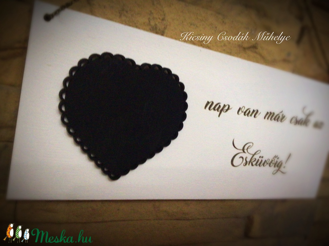 nap van már csak az Esküvőig! - esküvő - dekoráció - tábla & jelzés - Meska.hu