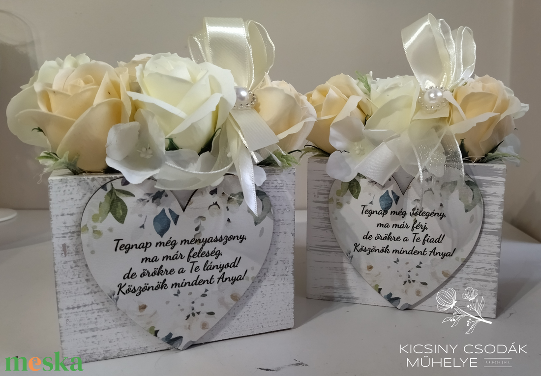 Szülőköszöntő virág box - esküvő - emlék & ajándék - doboz - Meska.hu Szülőköszöntő virág box - esküvő - emlék & ajándék - doboz - Meska.hu