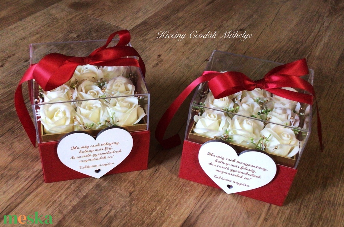 Szülőköszöntő virág box - esküvő - emlék & ajándék - doboz - Meska.hu Szülőköszöntő virág box - esküvő - emlék & ajándék - doboz - Meska.hu