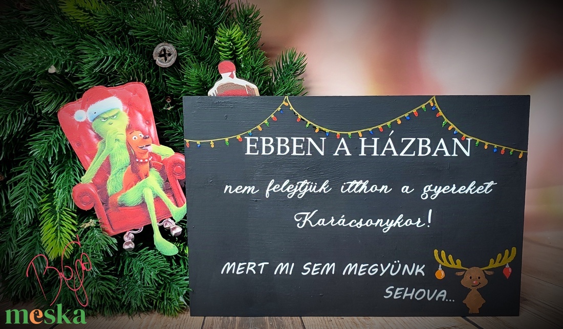 Karácsonyi tábla  - karácsony - karácsonyi lakásdekoráció - Meska.hu