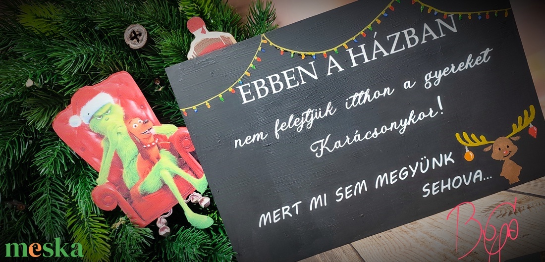 Karácsonyi tábla  - karácsony - karácsonyi lakásdekoráció - Meska.hu