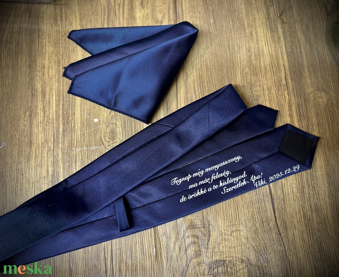 Örömapa nyakkendő, tanúfelkérő - esküvő - kiegészítők - nyakkendő - Meska.hu