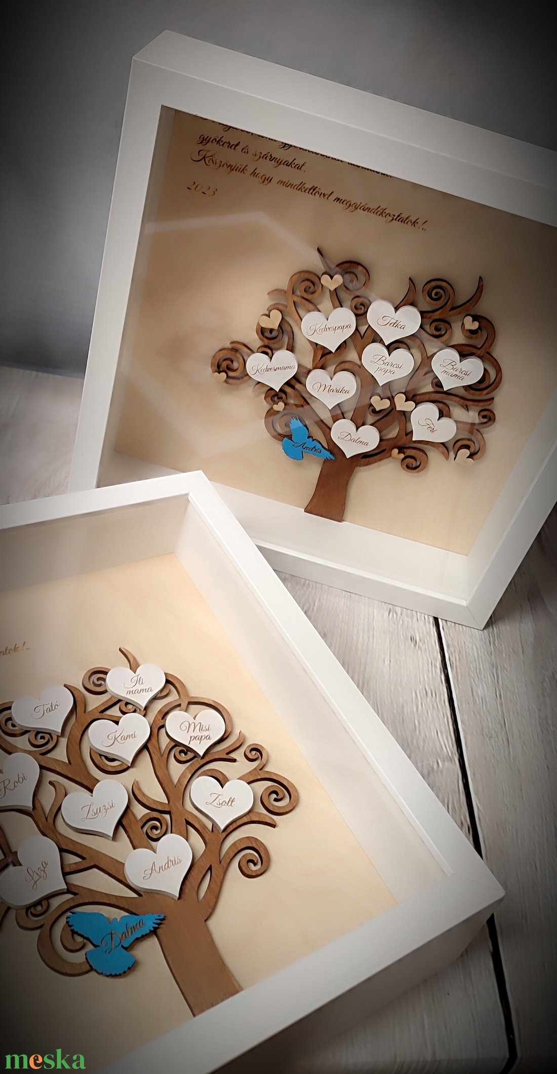 Szülőköszöntő családfa kép esküvőre � egyedi névre szóló ajándék örömszülőknek, nagyszülőknek � keretes családfa dekorác - esküvő - emlék & ajándék - szülőköszöntő ajándék - Meska.hu