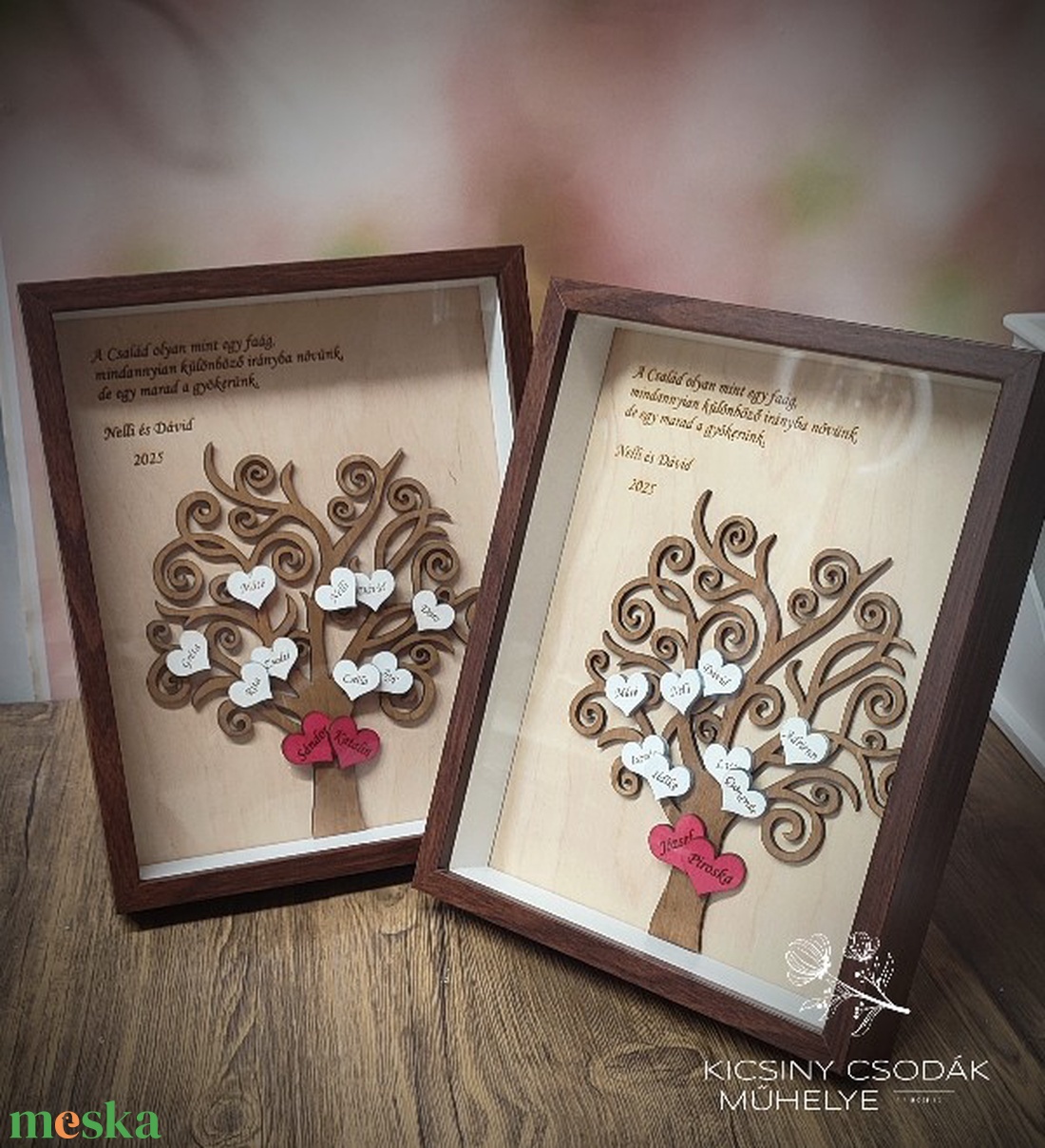 Szülőköszöntő családfa kép esküvőre � egyedi névre szóló ajándék örömszülőknek, nagyszülőknek � keretes családfa dekorác - esküvő - emlék & ajándék - szülőköszöntő ajándék - Meska.hu