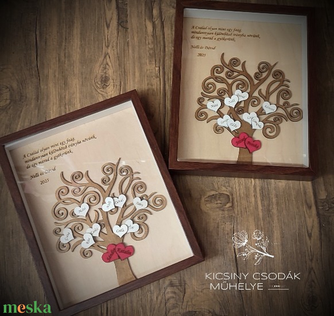 Egyedi Családfa Szülőköszöntő Képkeret � Esküvői Ajándék Örömszülőknek és Nagyszülőknek Szeretet Családfa  - esküvő - emlék & ajándék - szülőköszöntő ajándék - Meska.hu