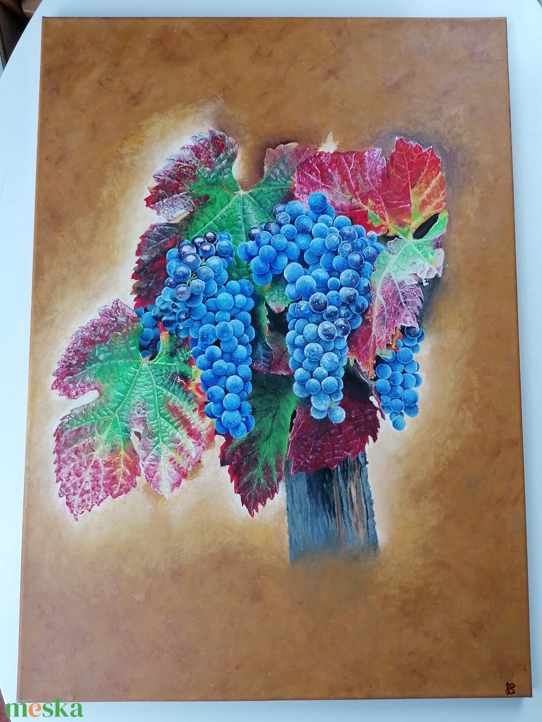 Őszi szőlőtőke - művészet - festmény - olajfestmény - Meska.hu Őszi szőlőtőke - művészet - festmény - olajfestmény - Meska.hu