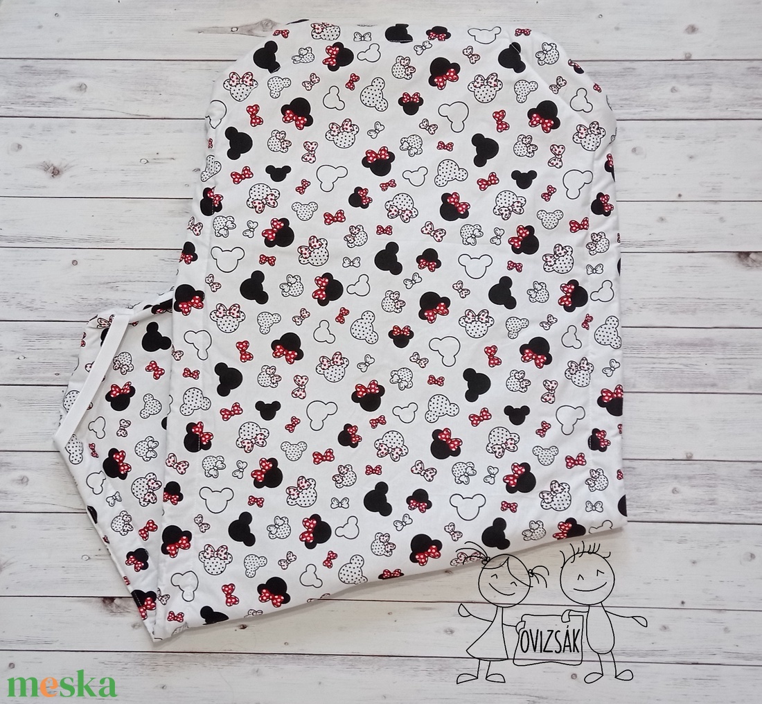 Minnie egér mintás ovis vagy kisgyermek ágynemű + ovizsák tornazsák szett + derékalj - játék & sport - ovis felszerelés - ovis szett - Meska.hu