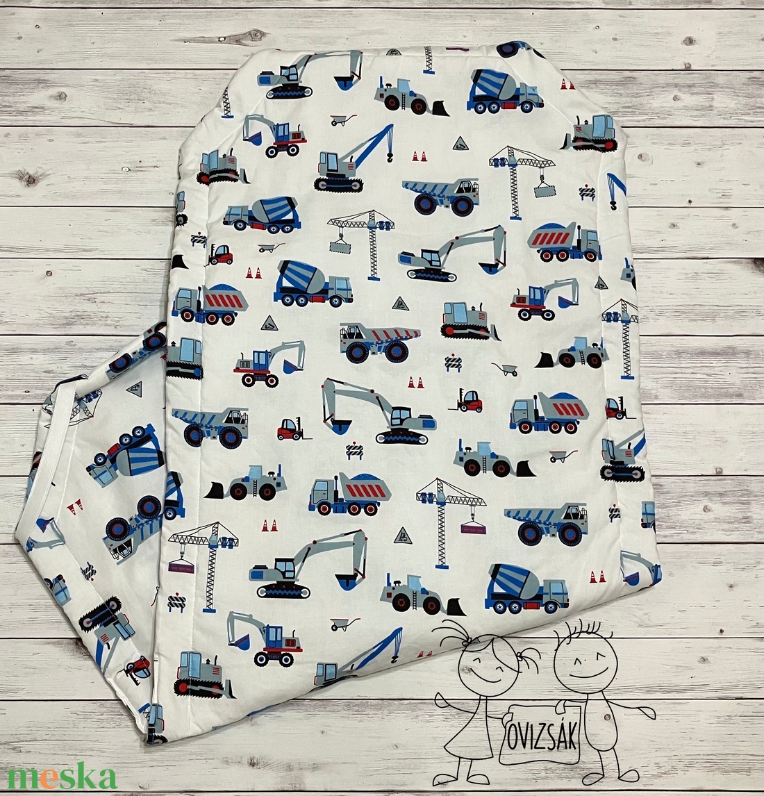 Munkagépes ovis vagy kisgyermek ágynemű + ovizsák tornazsák szett + derékalj - játék & sport - ovis felszerelés - ovis szett - Meska.hu