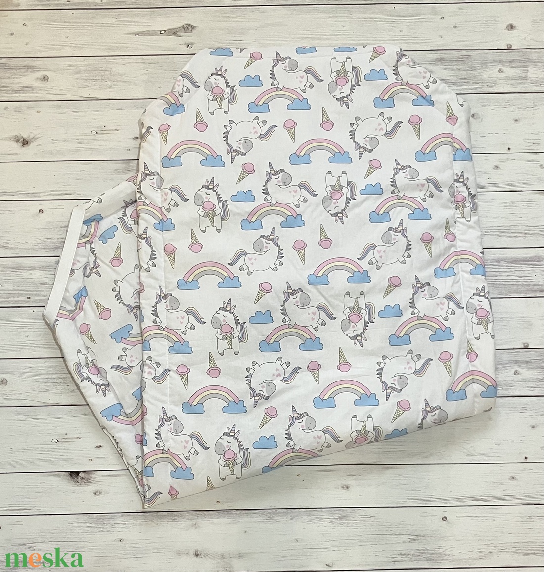 Unikornis és fagyi mintás ovis vagy kisgyermek ágynemű + ovizsák tornazsák szett + derékalj - játék & sport - ovis felszerelés - ovis szett - Meska.hu