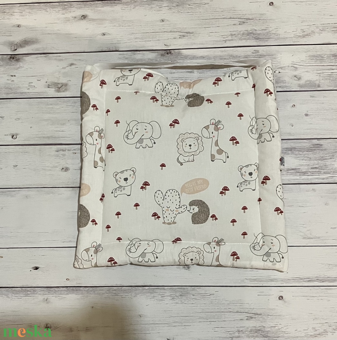 Székpárna iskolába - kaktuszos állatos minta - otthon & életmód - lakástextil - székpárna, huzat - Meska.hu