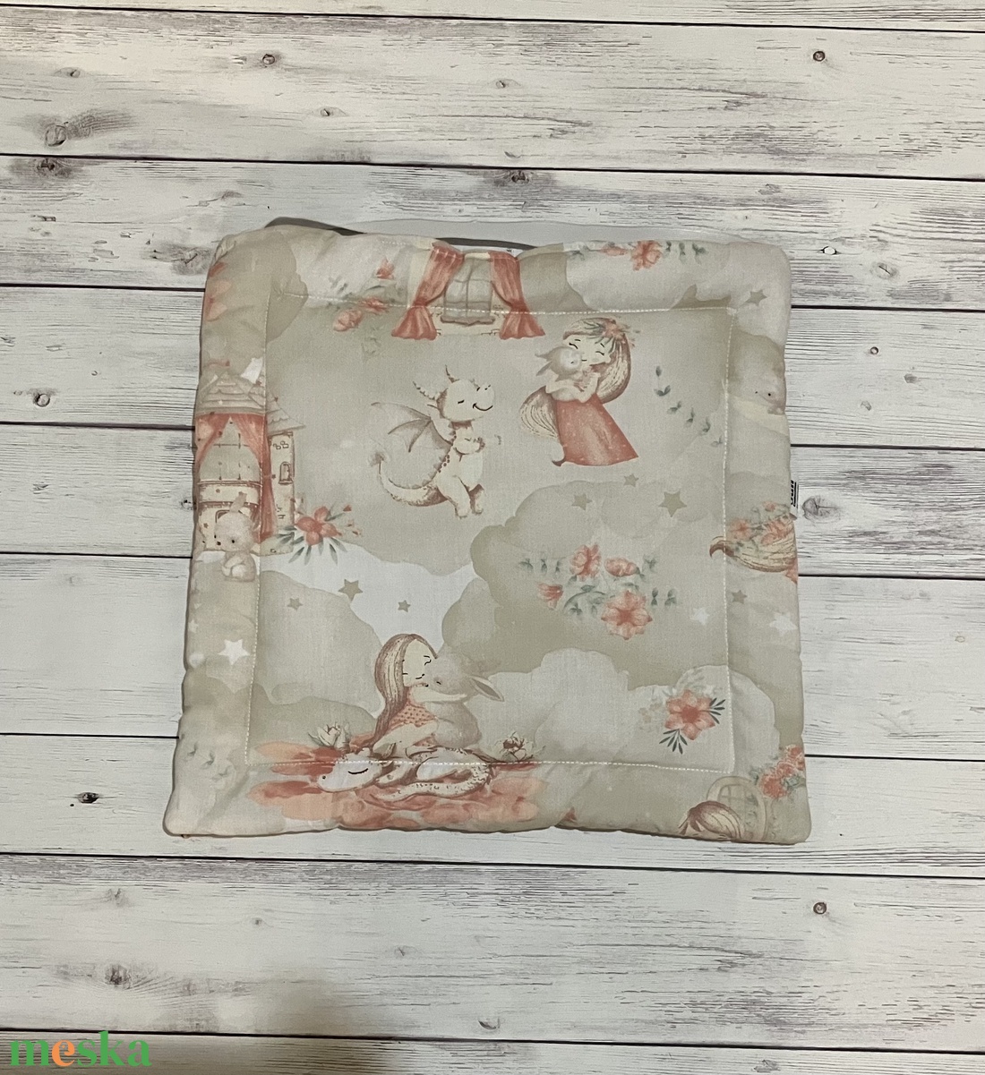 Székpárna iskolába - kislány minta - otthon & életmód - lakástextil - székpárna, huzat - Meska.hu