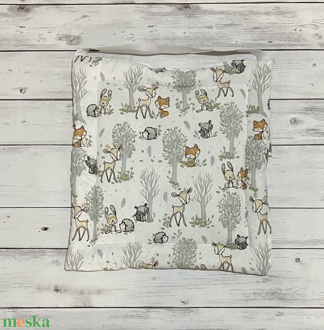 Székpárna iskolába - erdei állatos minta - otthon & életmód - lakástextil - székpárna, huzat - Meska.hu
