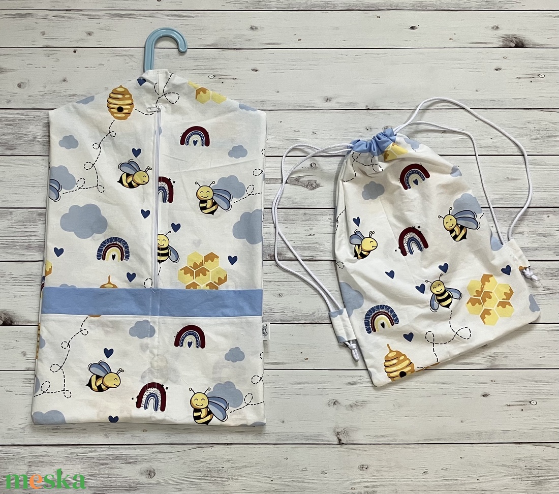 Méhecske mintás ovizsák és tornazsák szett - játék & sport - ovis felszerelés - ovis szett - Meska.hu