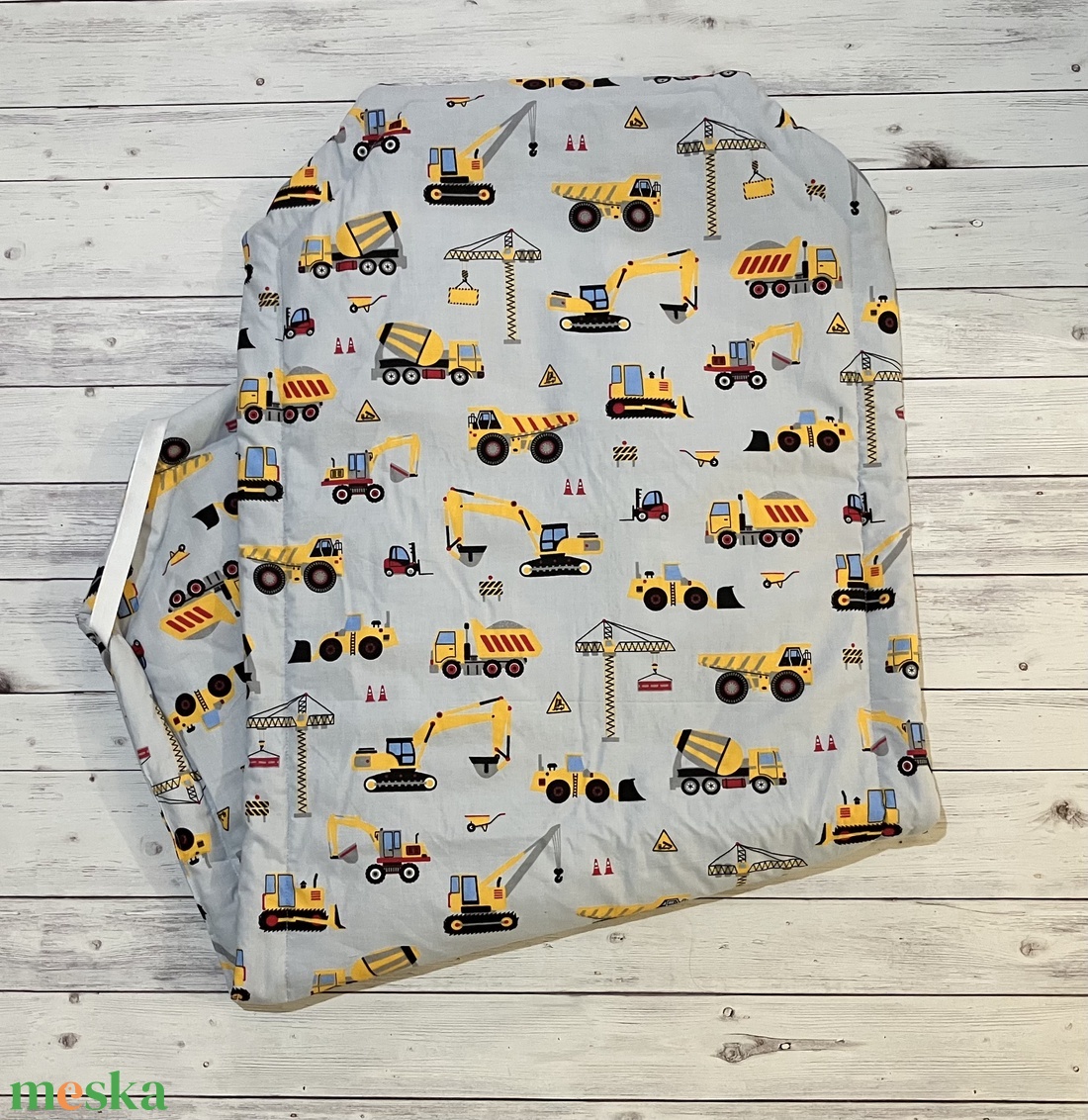 Munkagépes ovis vagy kisgyermek ágynemű szett + ovizsák tornazsák szett + derékalj  - játék & sport - ovis felszerelés - ovis szett - Meska.hu