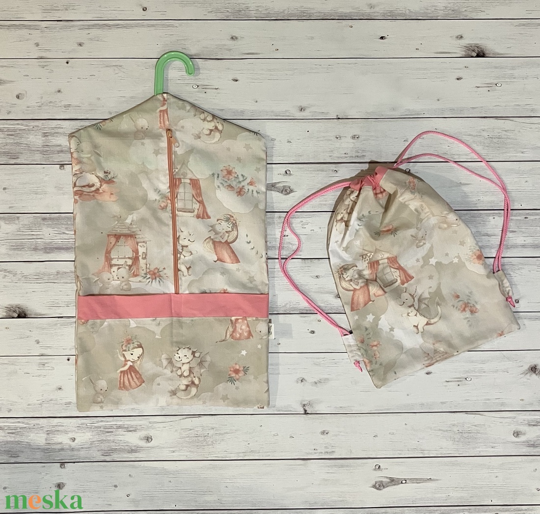 Kislány mintás ovis vagy kisgyermek ágynemű + ovizsák tornazsák szett + derékalj - játék & sport - ovis felszerelés - ovis szett - Meska.hu