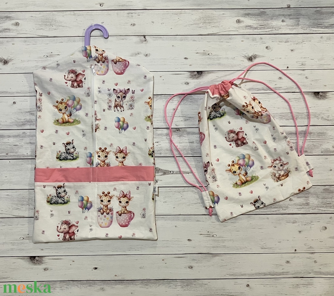 Állatos ovis vagy kisgyermek ágynemű szett + ovizsák tornazsák szett + derékalj  - játék & sport - ovis felszerelés - ovis szett - Meska.hu