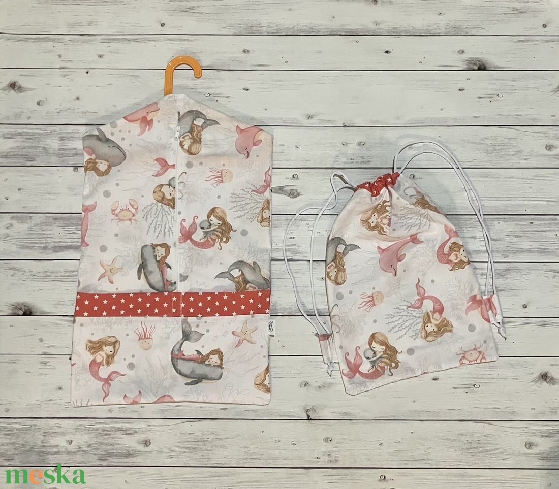 Sellő mintás ovizsák és tornazsák szett - játék & sport - ovis felszerelés - ovis szett - Meska.hu