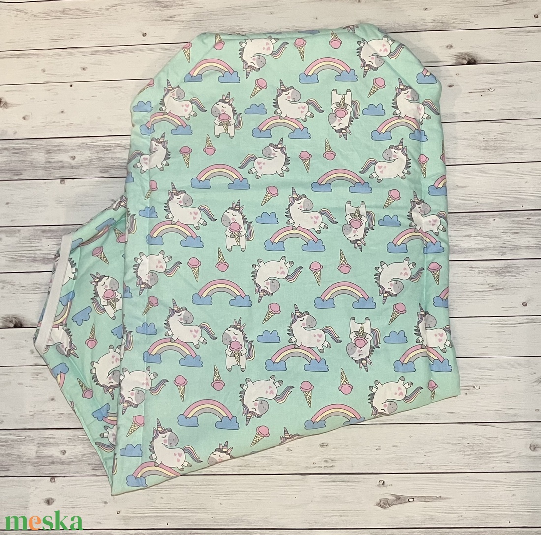 Unikornis és fagyi mintás ovis vagy kisgyermek ágynemű szett + ovizsák tornazsák szett + derékalj  - játék & sport - ovis felszerelés - ovis szett - Meska.hu