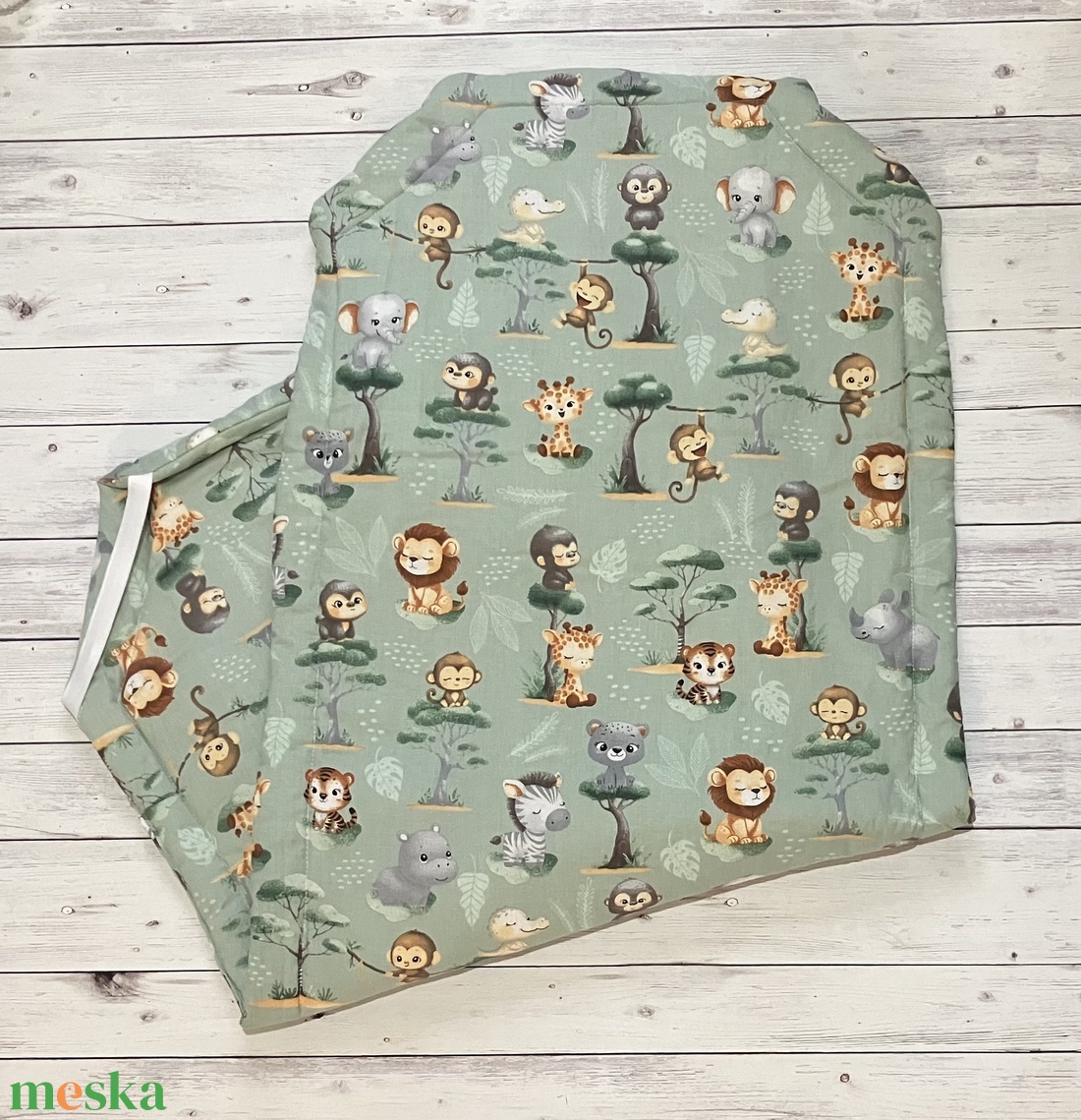 Safari mintás ovis vagy kisgyermek ágynemű szett + ovizsák tornazsák szett + derékalj  - játék & sport - ovis felszerelés - ovis szett - Meska.hu