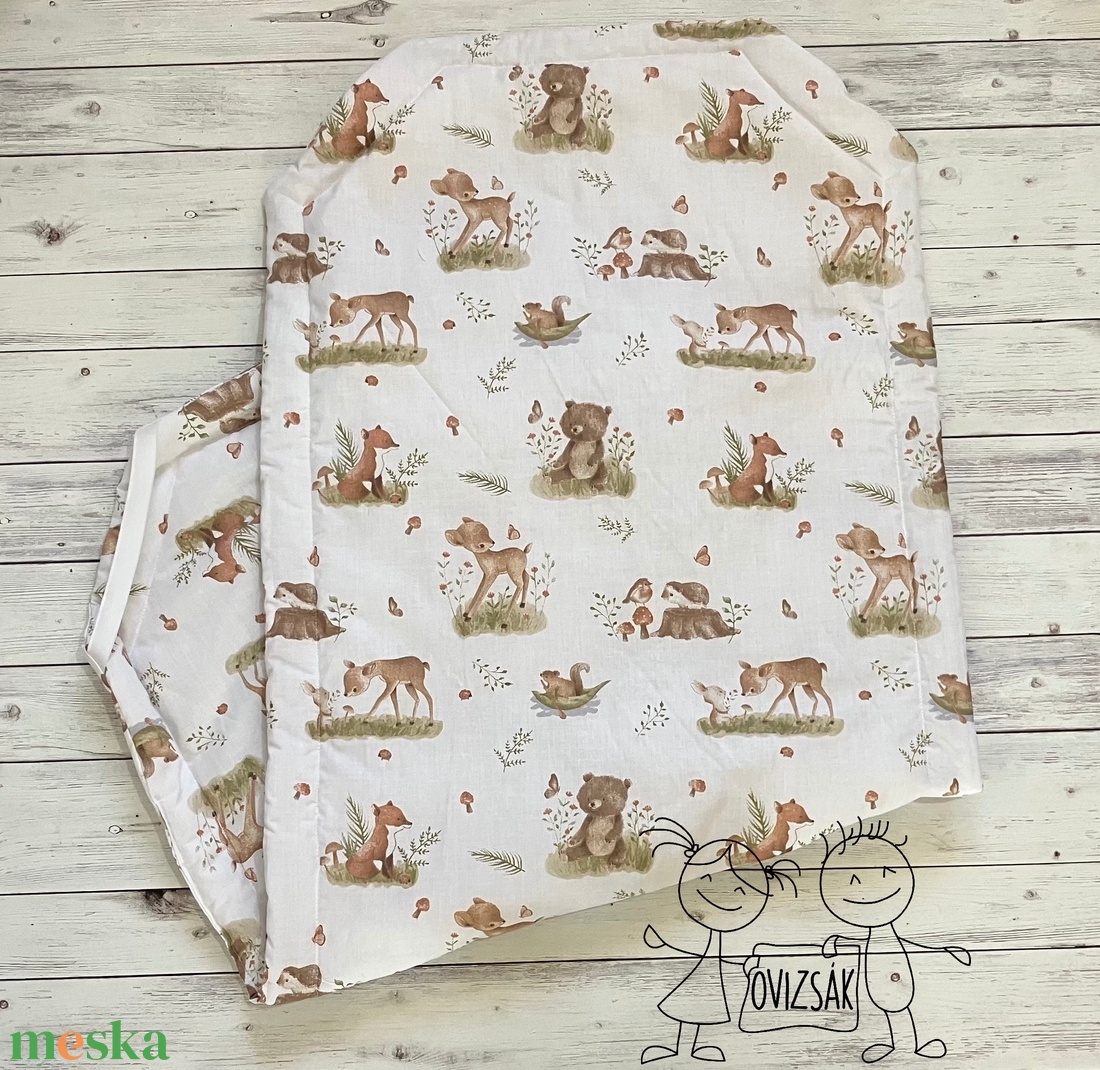 Erdei állatos ovis vagy kisgyermek ágynemű szett + ovizsák tornazsák szett + derékalj  - játék & sport - ovis felszerelés - ovis szett - Meska.hu