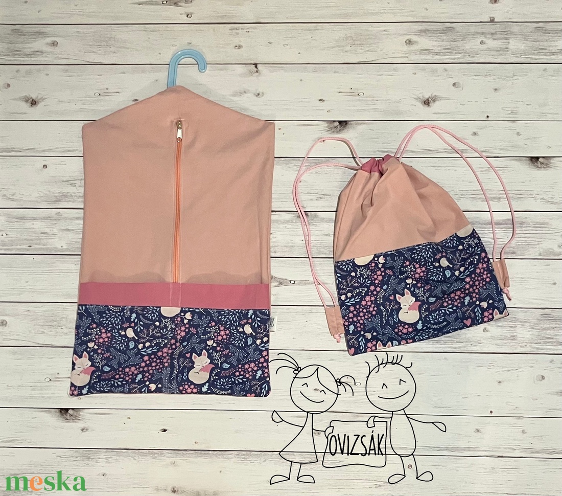 Róka mintás ovizsák és tornazsák szett - játék & sport - ovis felszerelés - ovis szett - Meska.hu