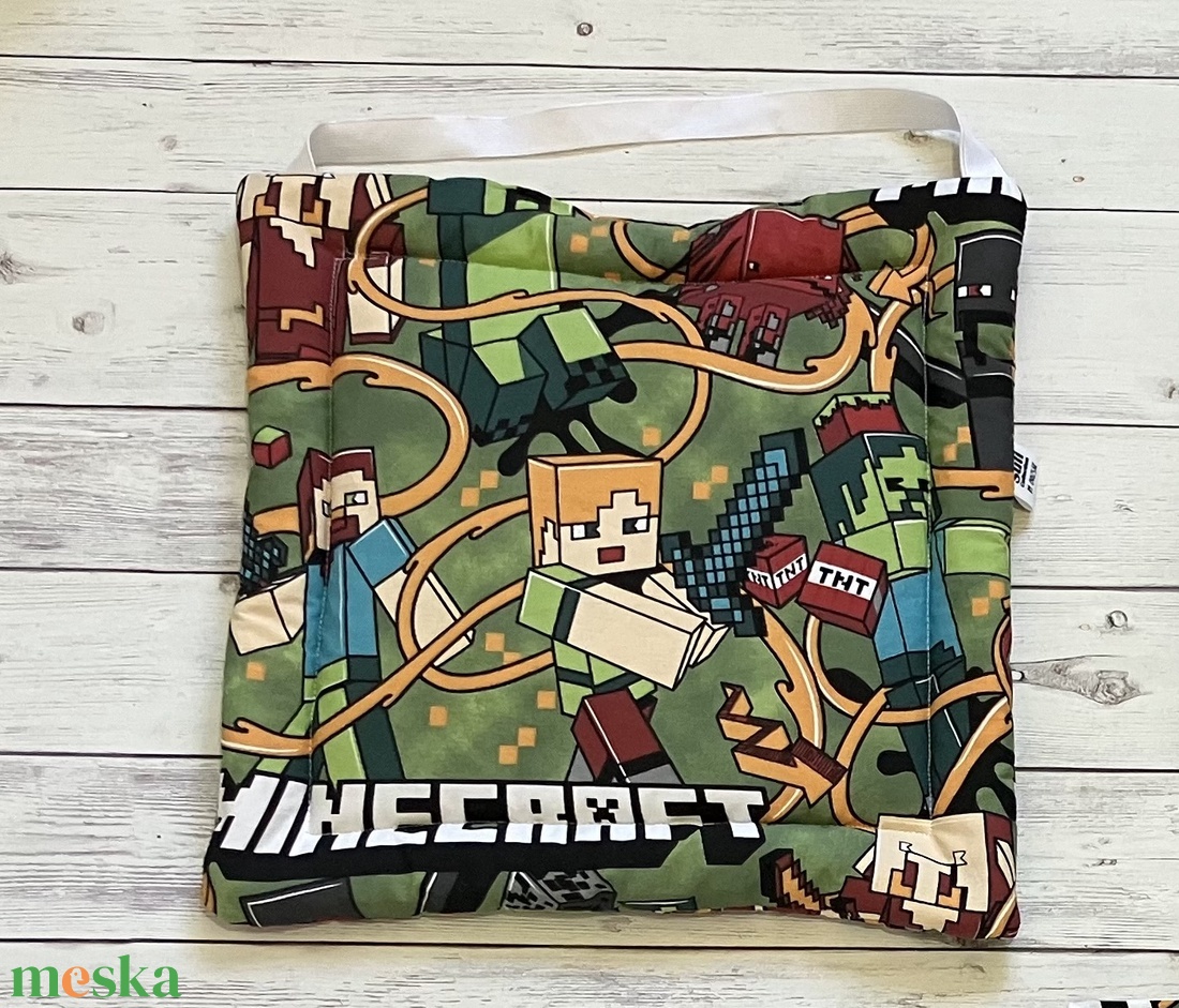 Székpárna iskolába - Minecraft - otthon & életmód - lakástextil - székpárna, huzat - Meska.hu