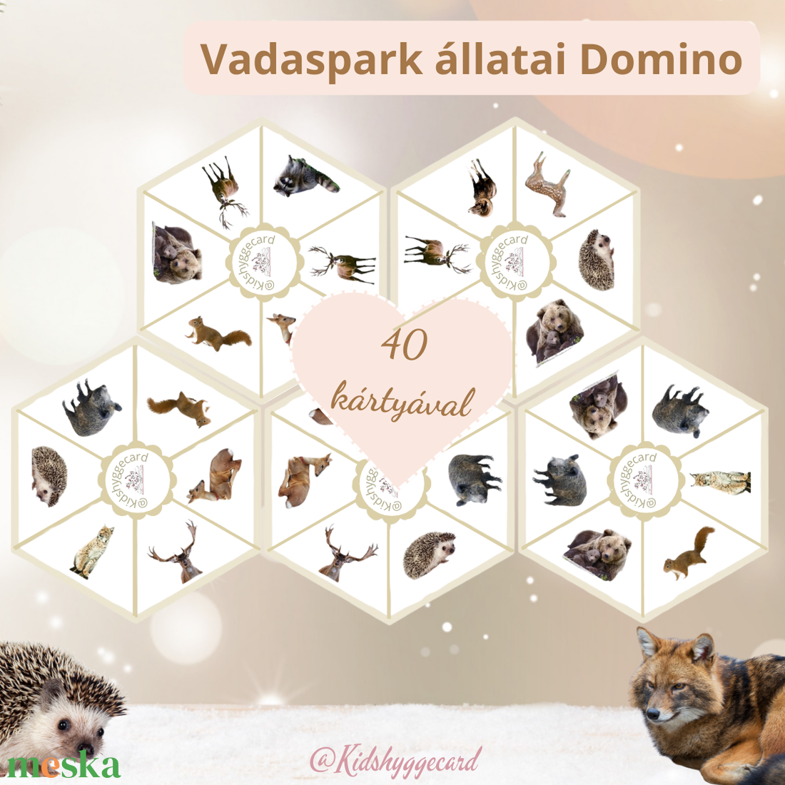 Domino Vadaspark Erdei állatok - játék & sport - készségfejlesztő és logikai játék - memória játékok - Meska.hu Domino Vadaspark Erdei állatok - játék & sport - készségfejlesztő és logikai játék - memória játékok - Meska.hu