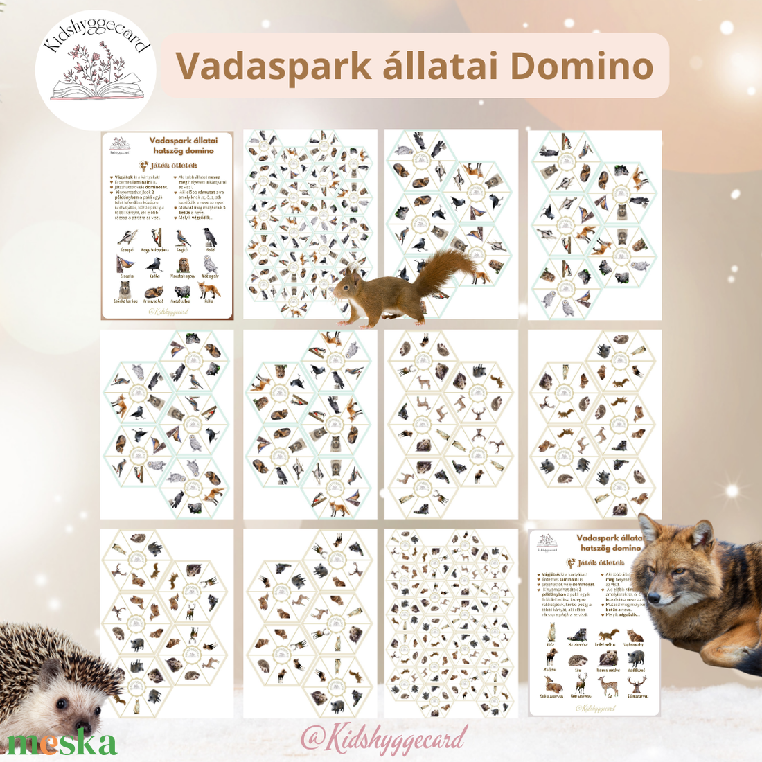Domino Vadaspark Erdei állatok - játék & sport - készségfejlesztő és logikai játék - memória játékok - Meska.hu Domino Vadaspark Erdei állatok - játék & sport - készségfejlesztő és logikai játék - memória játékok - Meska.hu