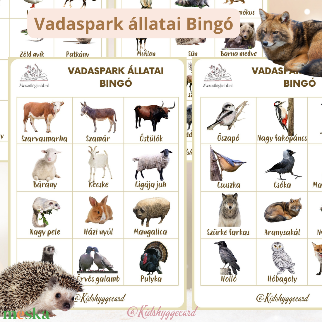 Bingo / Találd ki Erdei / Házi állatok 4 lap vadaspark állatai - játék & sport - készségfejlesztő és logikai játék - memória játékok - Meska.hu Bingo / Találd ki Erdei / Házi állatok 4 lap vadaspark állatai - játék & sport - készségfejlesztő és logikai játék - memória játékok - Meska.hu