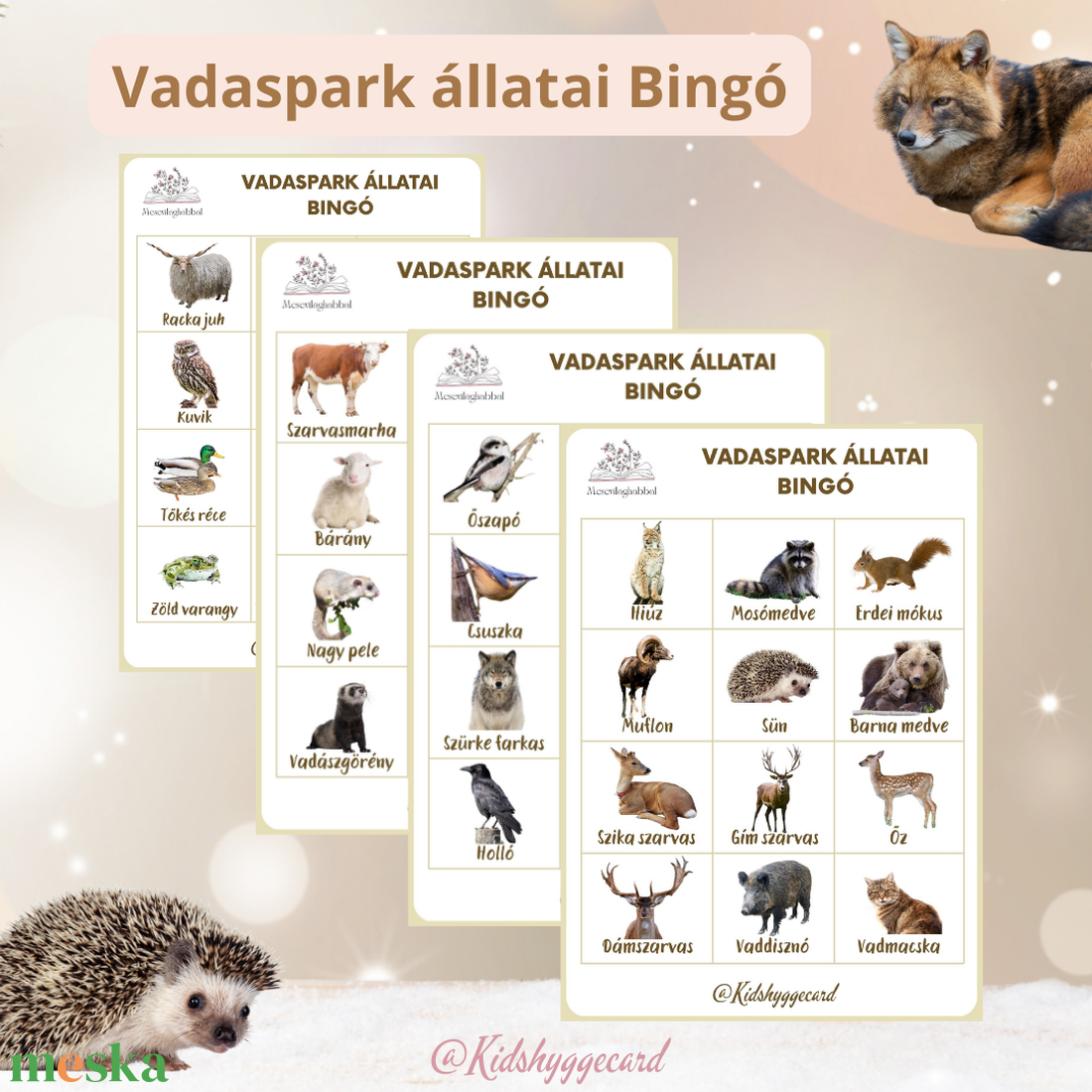 Bingo / Találd ki Erdei / Házi állatok 4 lap vadaspark állatai - játék & sport - készségfejlesztő és logikai játék - memória játékok - Meska.hu Bingo / Találd ki Erdei / Házi állatok 4 lap vadaspark állatai - játék & sport - készségfejlesztő és logikai játék - memória játékok - Meska.hu