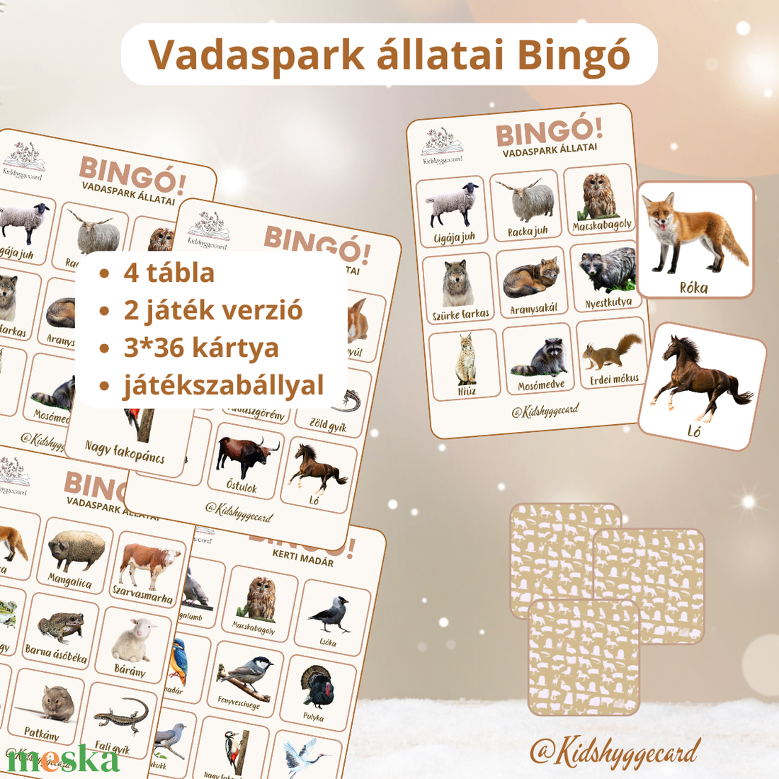 Vadaspark állatai bingó - diy (csináld magad) - egységcsomag - Meska.hu Vadaspark állatai bingó - diy (csináld magad) - egységcsomag - Meska.hu