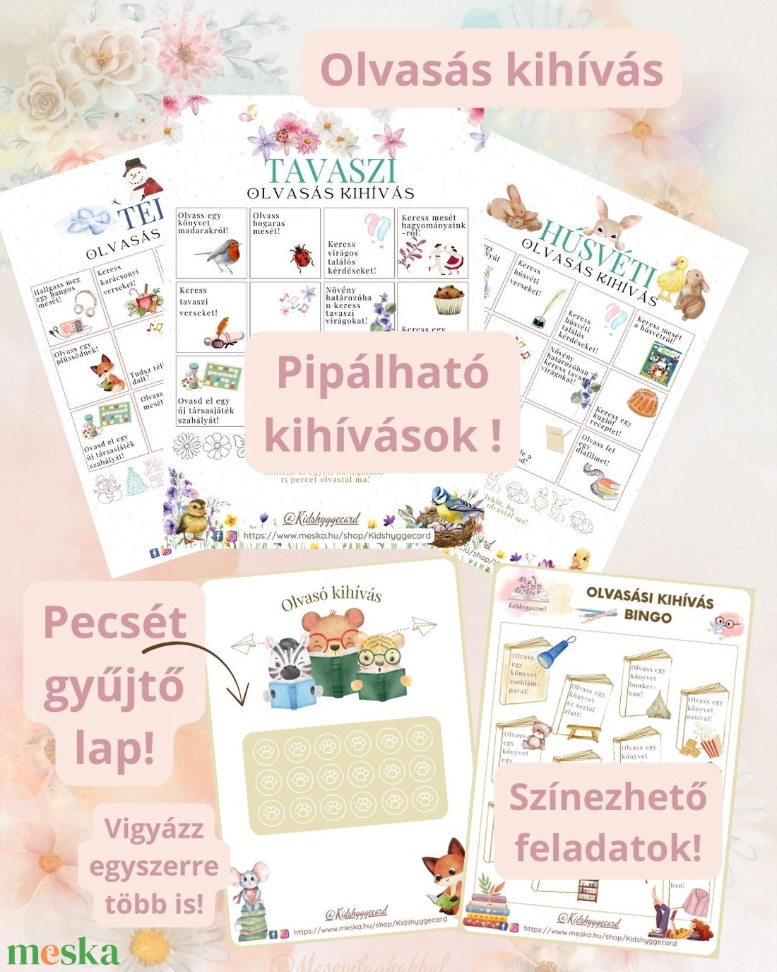 Olvasás kihívás bingo pontgyűjtő - játék & sport - készségfejlesztő és logikai játék - logikai játékok - Meska.hu Olvasás kihívás bingo pontgyűjtő - játék & sport - készségfejlesztő és logikai játék - logikai játékok - Meska.hu