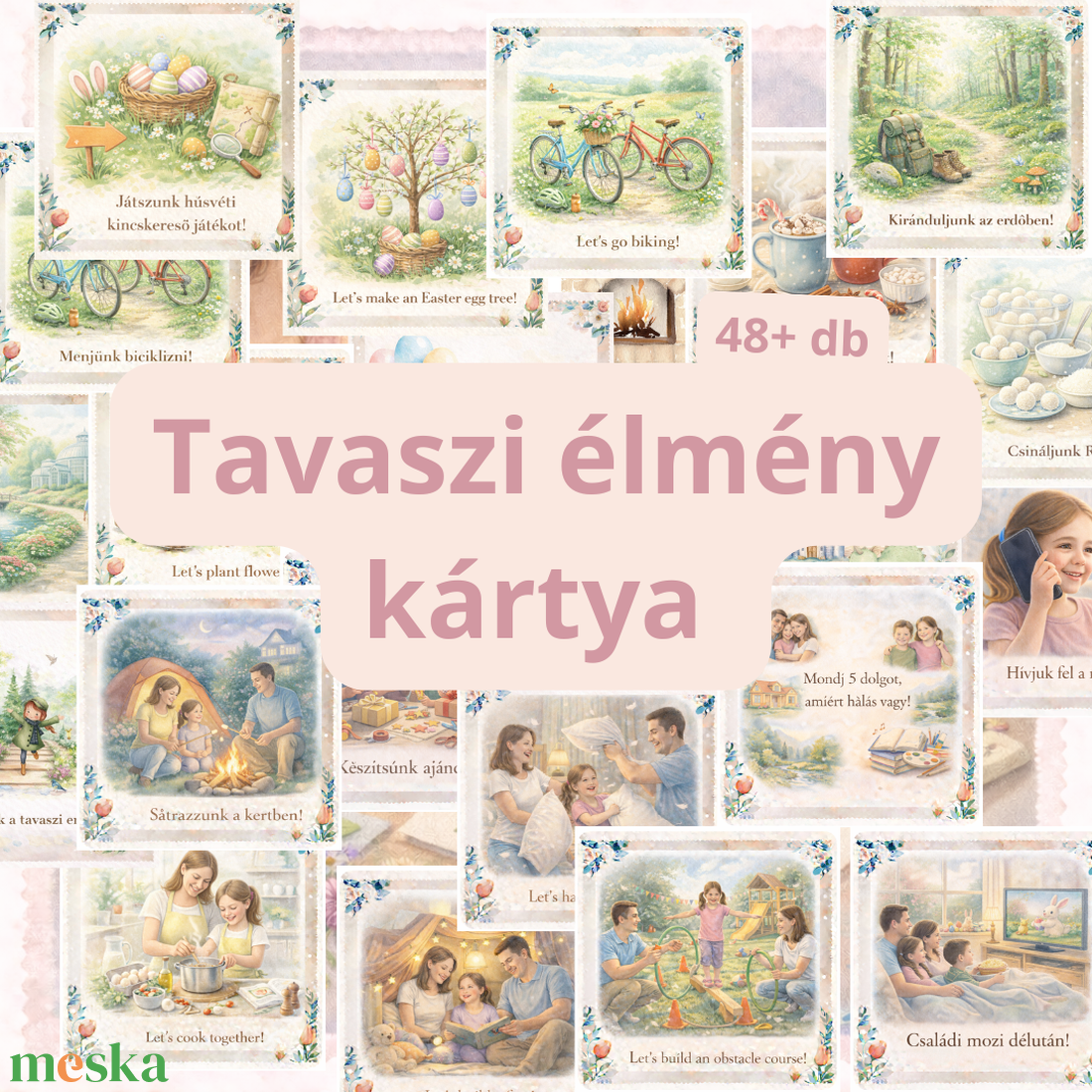 Tavaszi élmény kártyák bakancs lista programok - játék & sport - készségfejlesztő és logikai játék - logikai játékok - Meska.hu