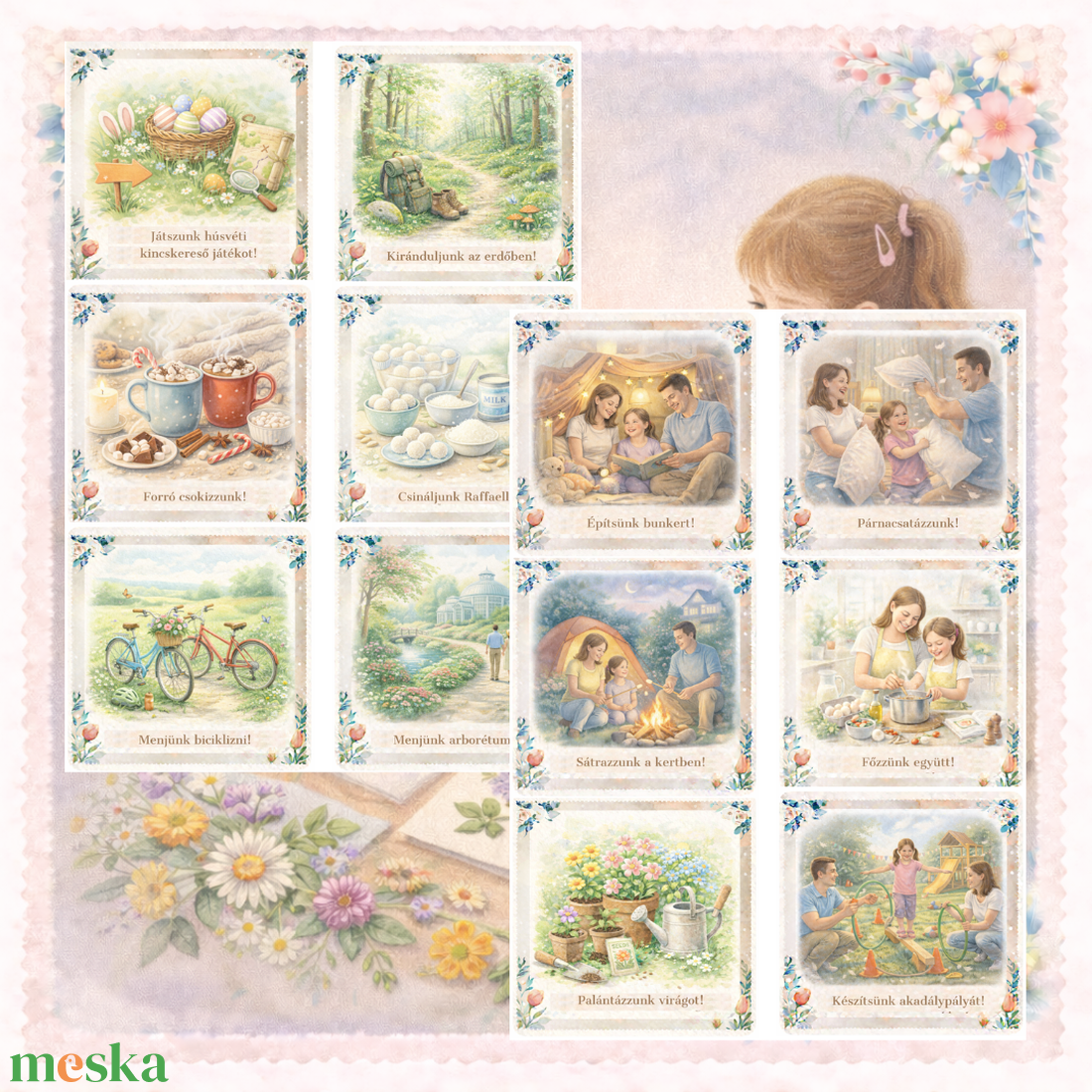 Tavaszi élmény kártyák bakancs lista programok - játék & sport - készségfejlesztő és logikai játék - logikai játékok - Meska.hu