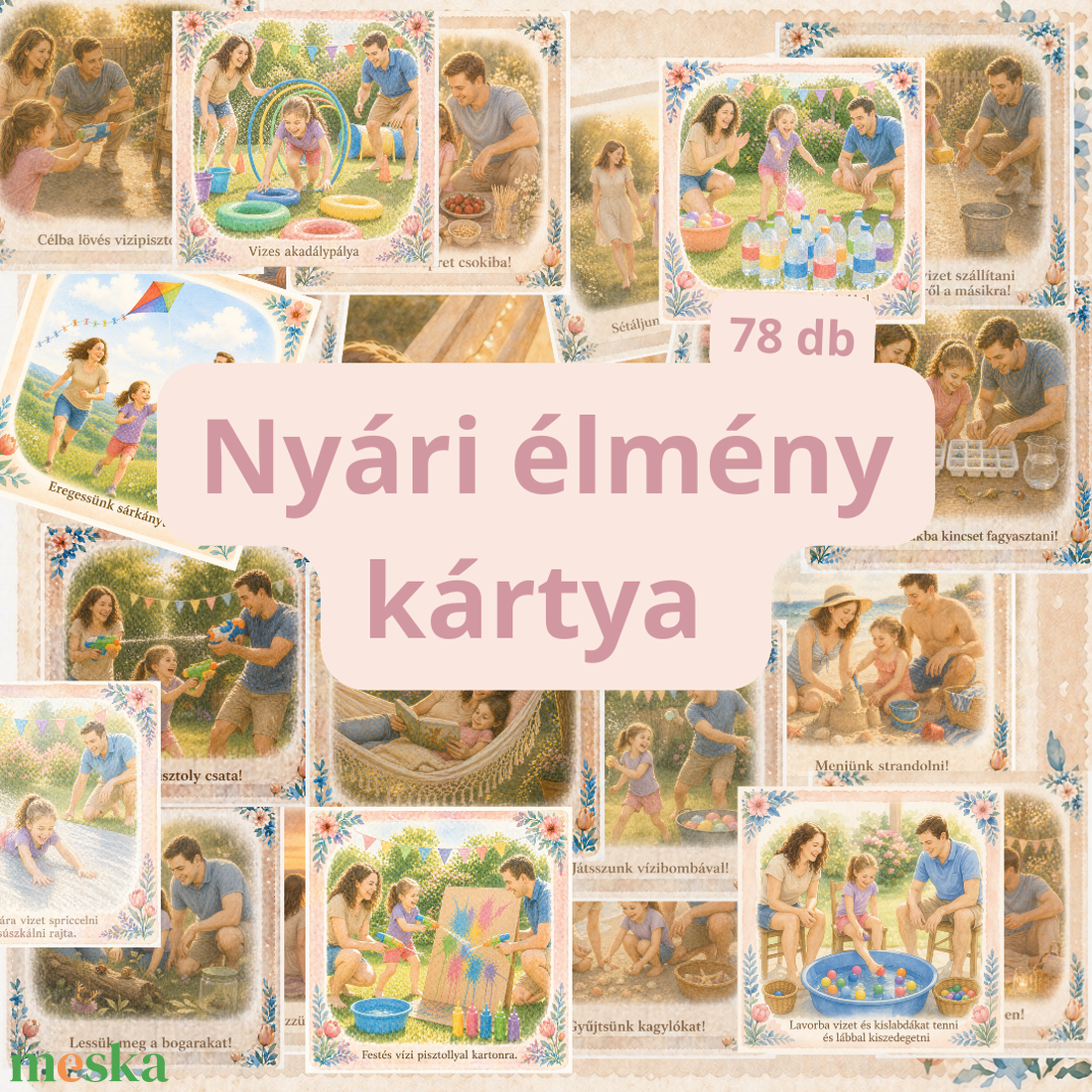 Nyári élmény kártyák bakancs lista programok 78 kártya ötletek kánikulára - játék & sport - készségfejlesztő és logikai játék - logikai játékok - Meska.hu
