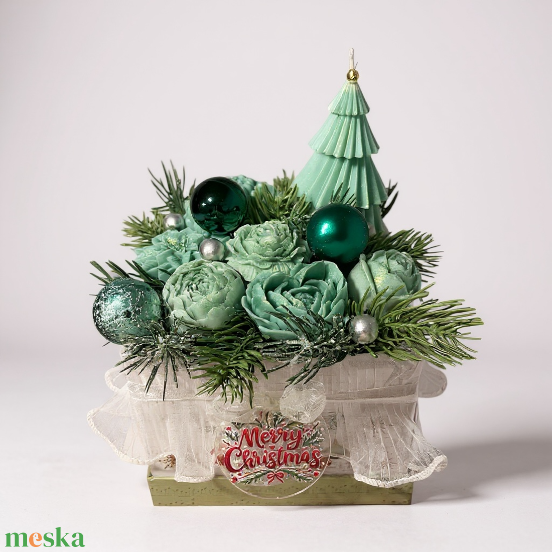 Adventi gyertyacsokor - karácsony - adventi díszek - adventi asztaldísz - Meska.hu