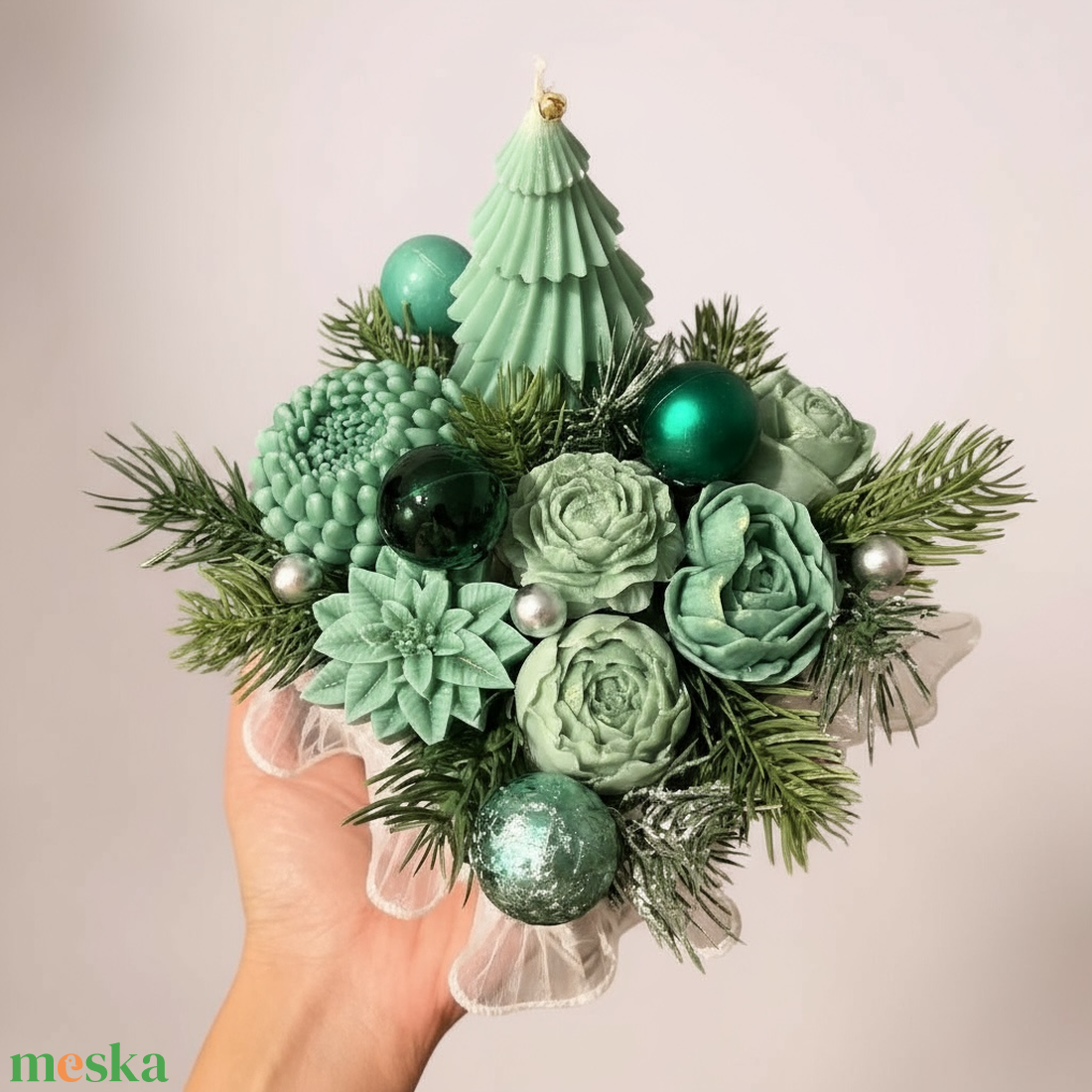 Adventi gyertyacsokor - karácsony - adventi díszek - adventi asztaldísz - Meska.hu