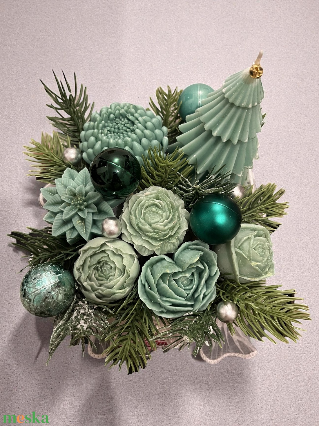 Adventi gyertyacsokor - karácsony - adventi díszek - adventi asztaldísz - Meska.hu